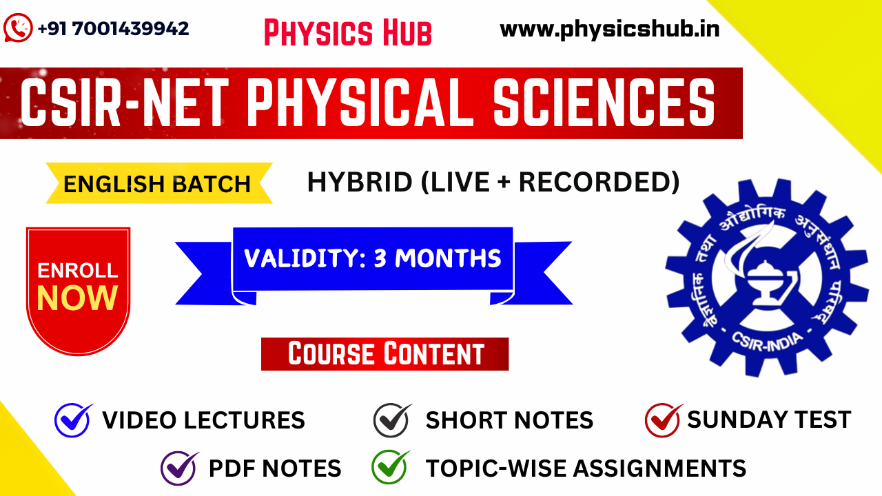 CSIR-NET Physical Sciences Prep (English): 3-Months Course