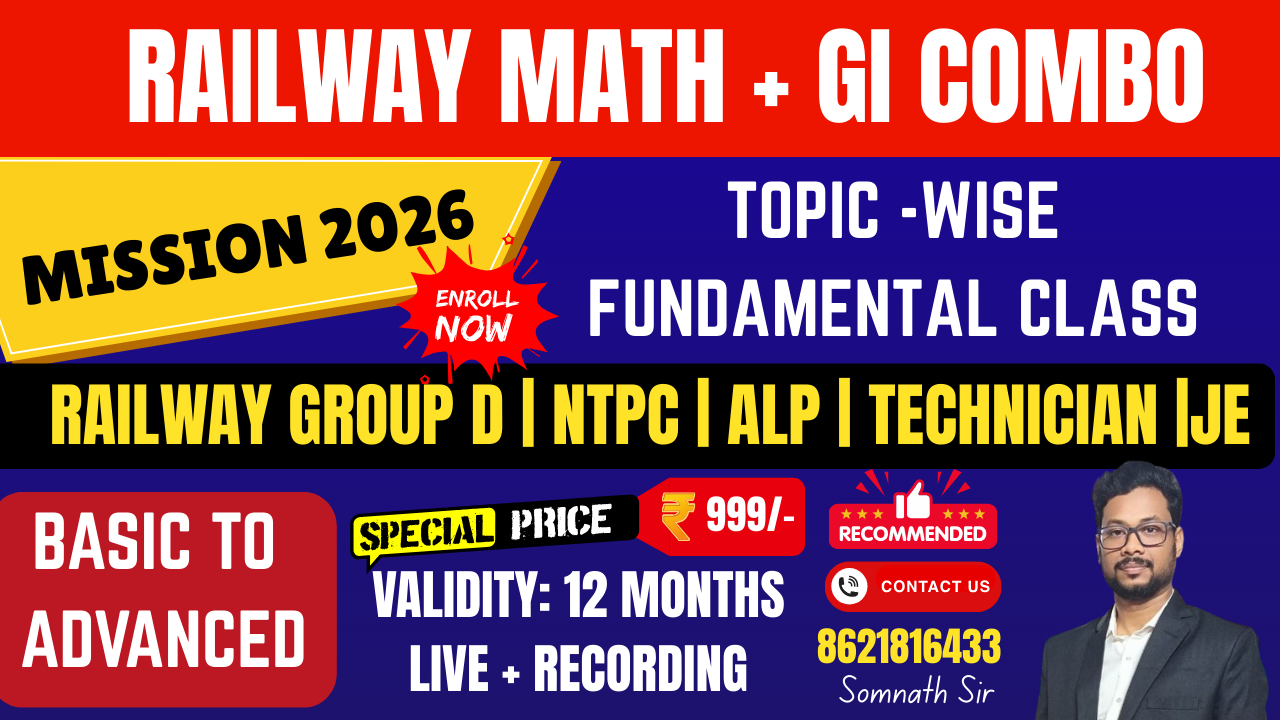 RAILWAY MATH+GI COMBO NEW BATCH (MISSION 2026)