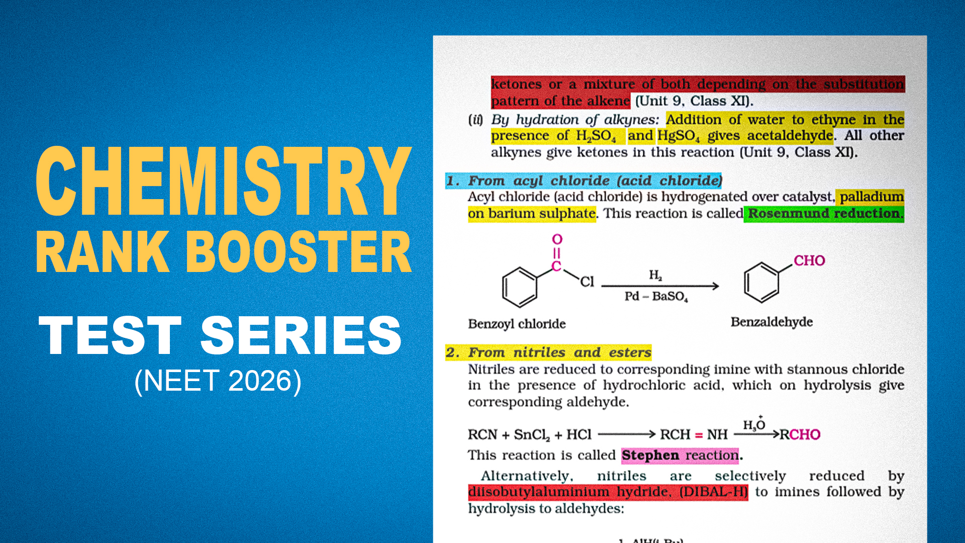 CHEMISTRY RANK BOOSTER TEST SERIES 🎯