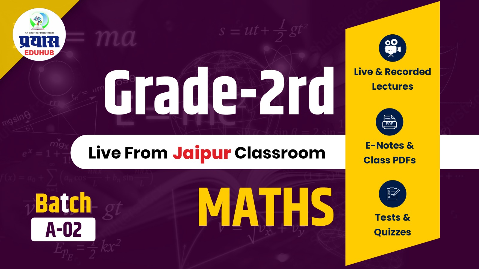 Grade-2nd Maths Live From Jaipur Classroom A02