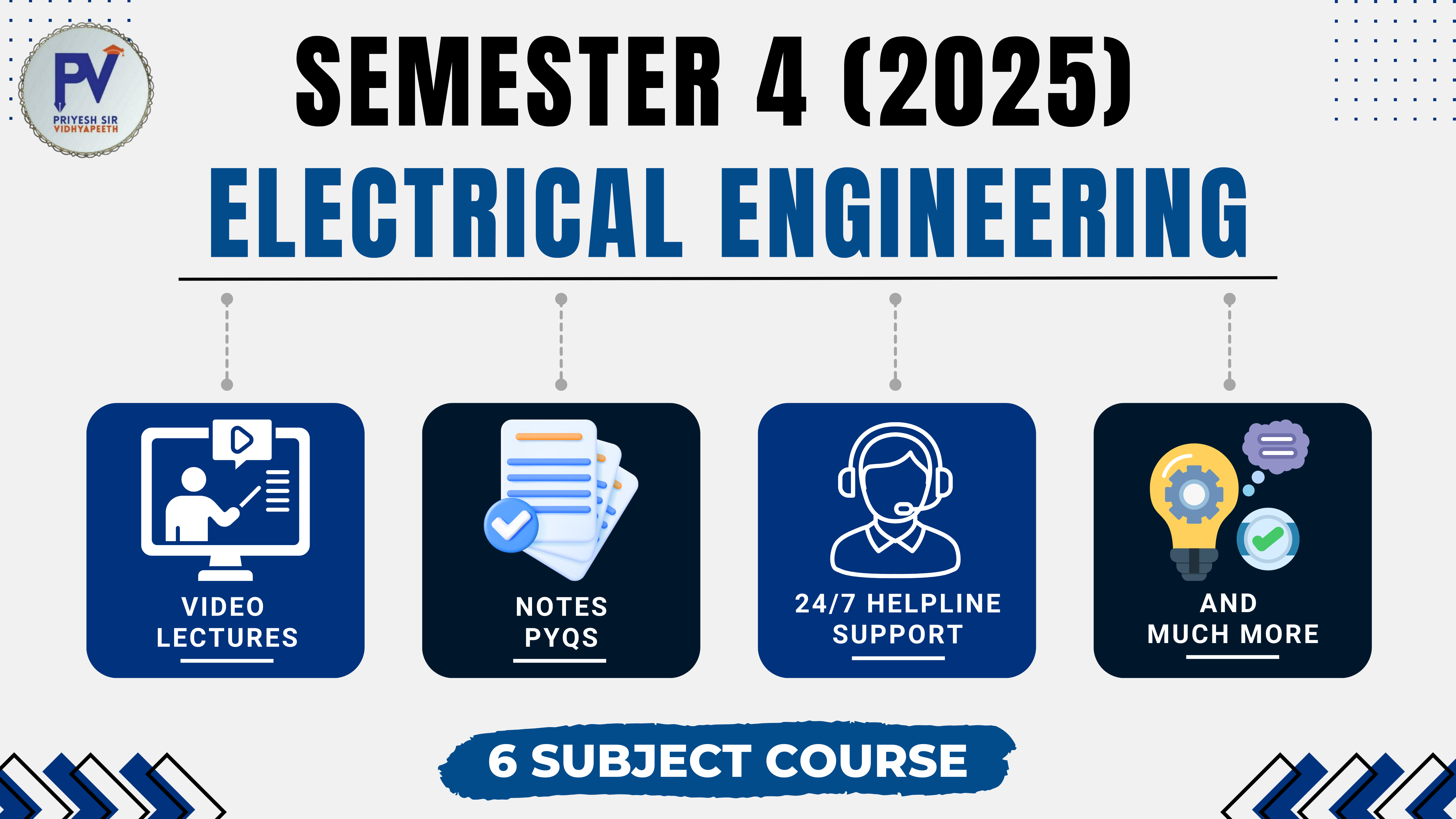 SEM 4 [2025] ELECTRICAL ENGINEERING - 6 COURSES EEK SATH - COMBO