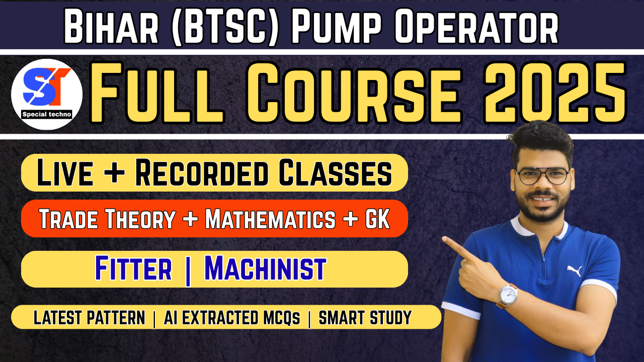 Bihar (BTSC) Pump Operator Full Course 2025