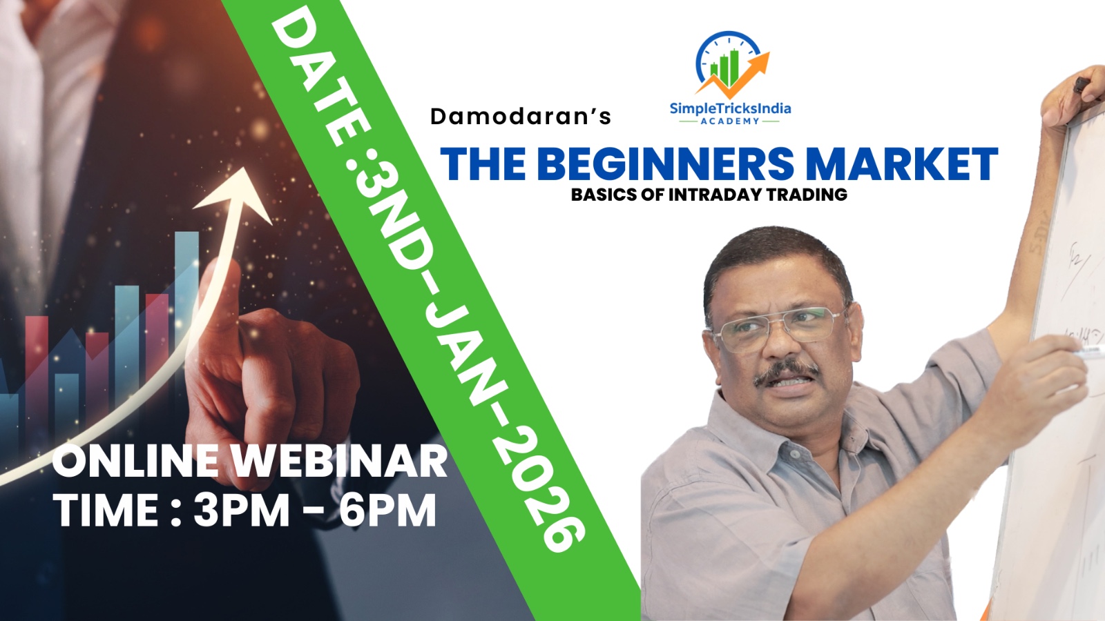 3rd January 2026 - Damodaran's The Beginners Market - 3PM to 6PM
