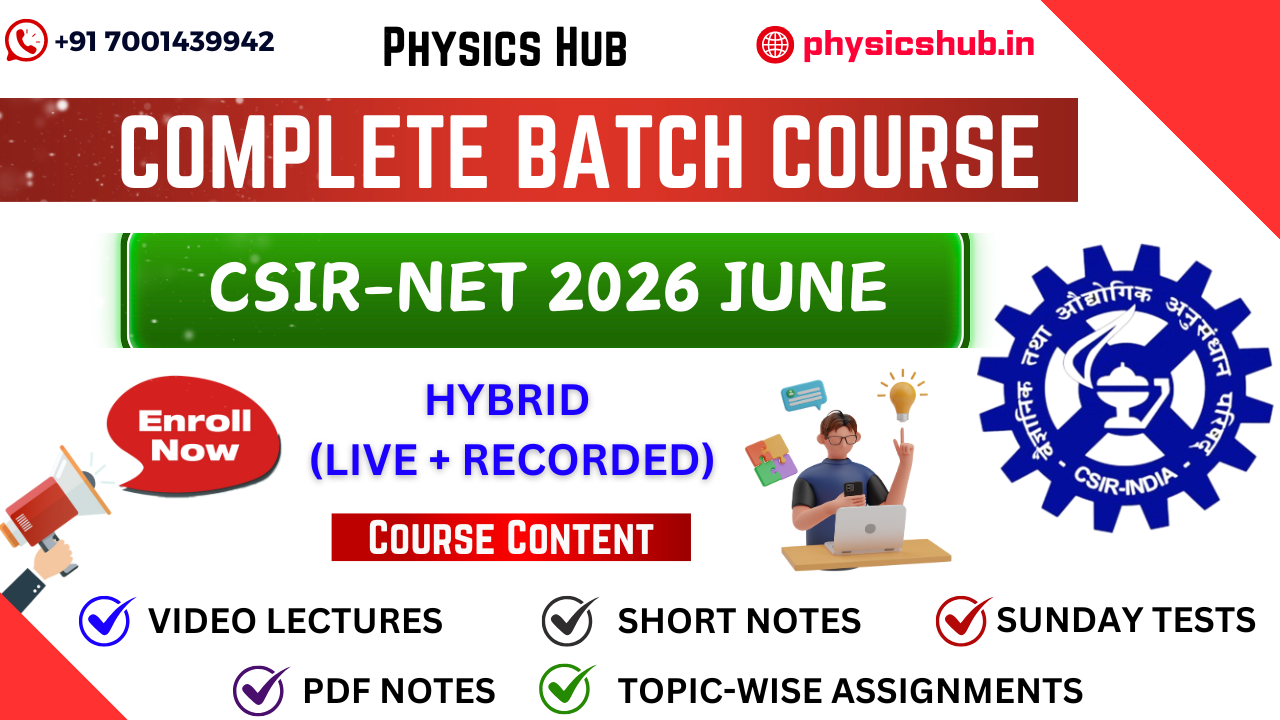 CSIR-NET 2026 June Physical Sciences Examination