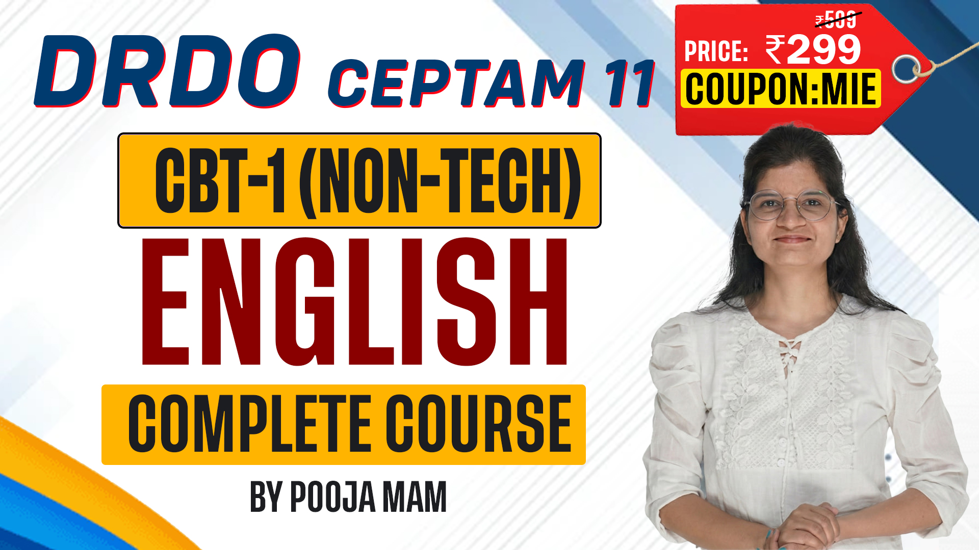 DRDO CBT-1 English By Pooja Mam