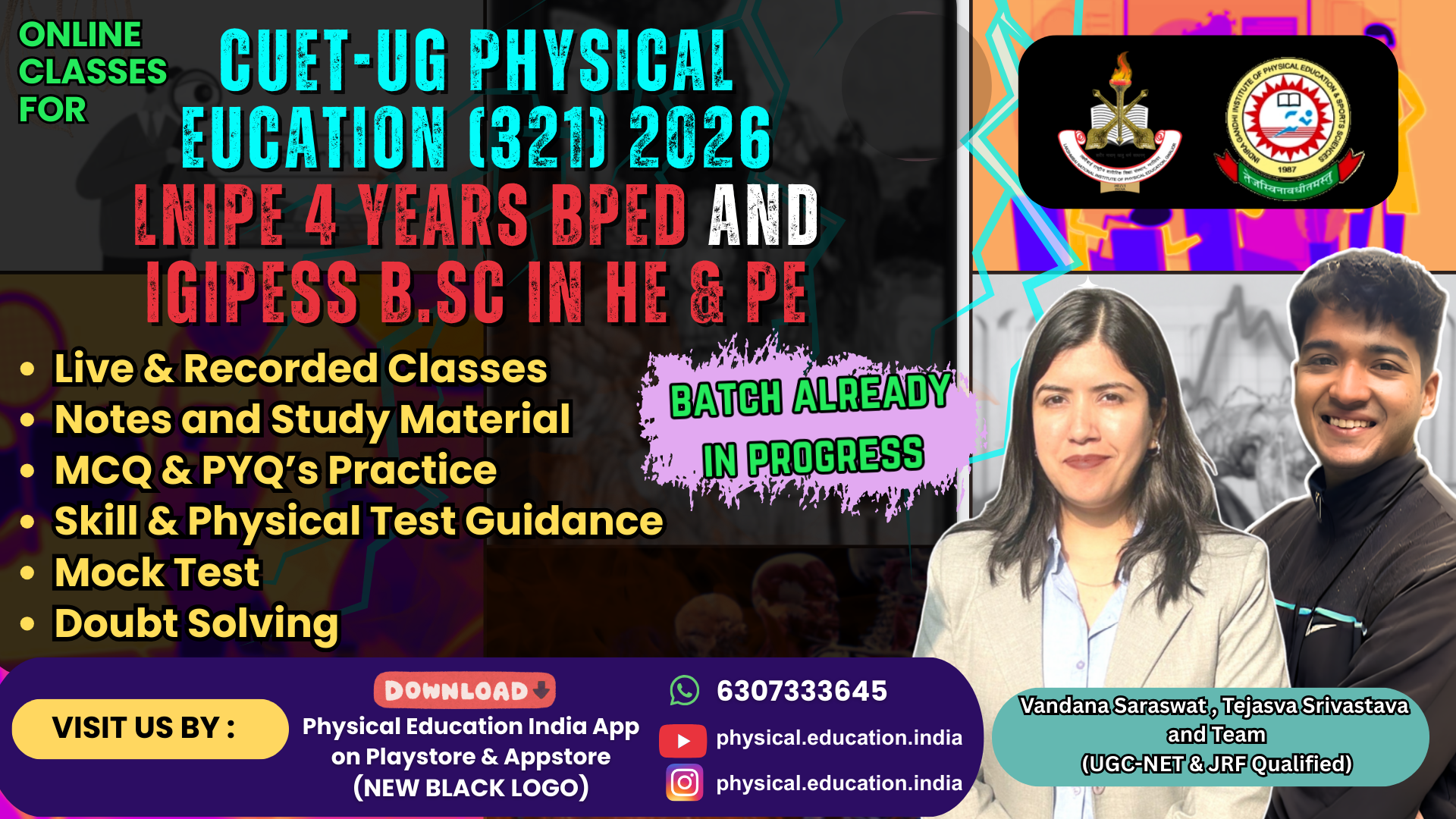 B.P.Ed & BSC in HE&PE (CUET-UG) 2026 (321-Physical Education) 