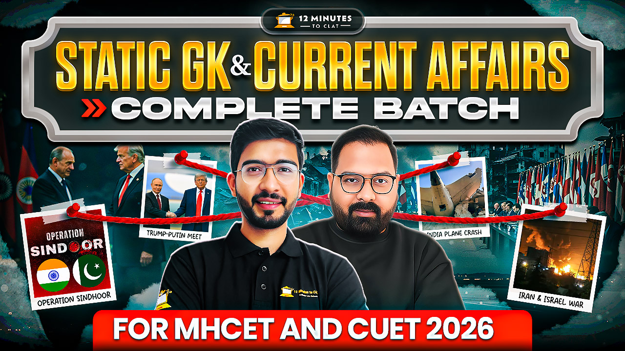 Current Affairs & Static GK for MHCET/CUET  2026