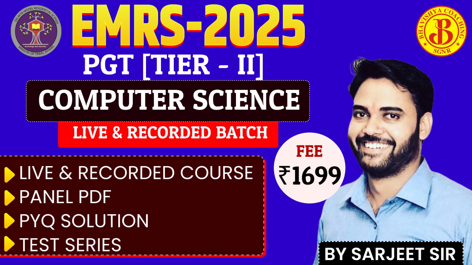 EMRS PGT Tier II Computer Science [Only Tech Part]