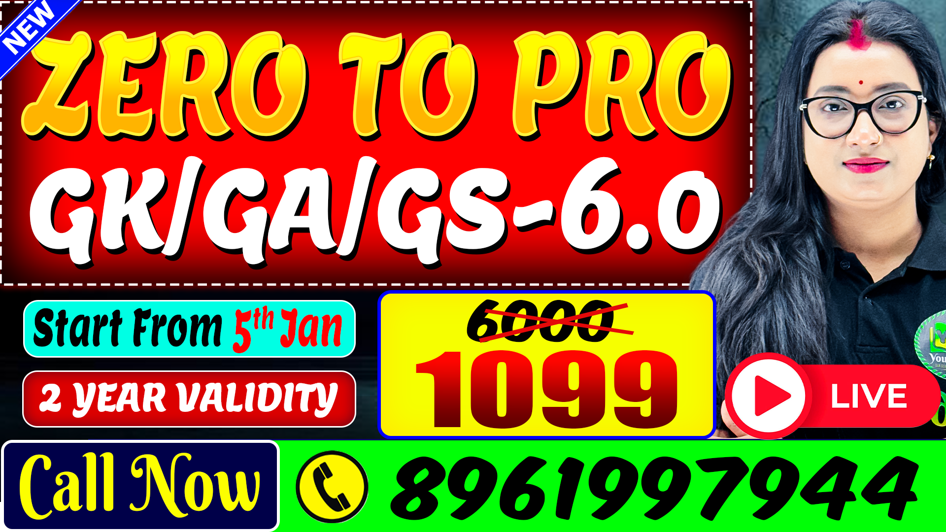 New GK+GS+GA 6.0 | ZERO TO PRO LIVE | Complete GK+GS+GA for All Competitive Exams by Atasi Mam, Prasenjit Sir, Ranjit Sir & Bidesh Sir