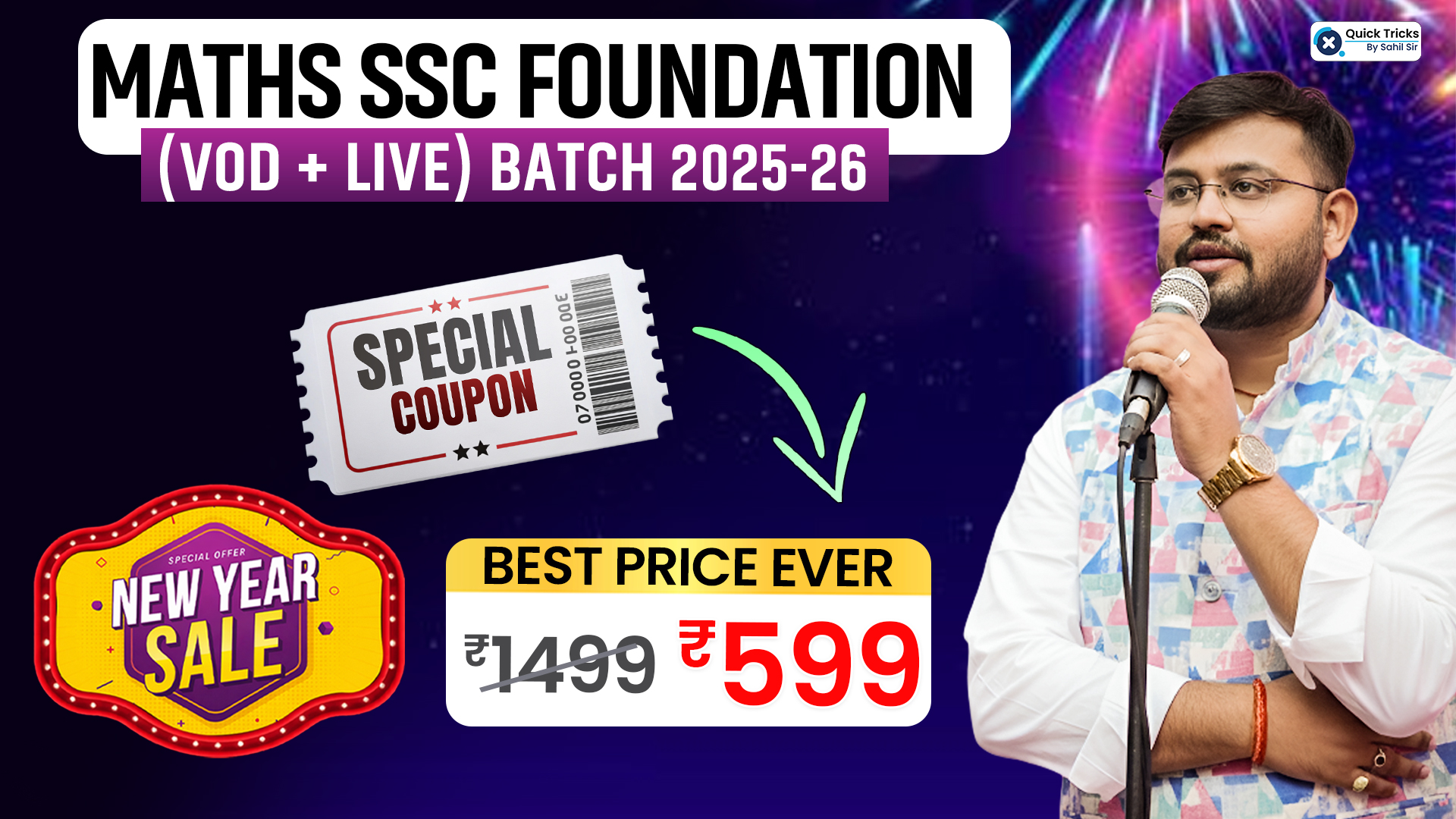 Maths SSC Foundation (VOD + LIVE) Batch 2025-26