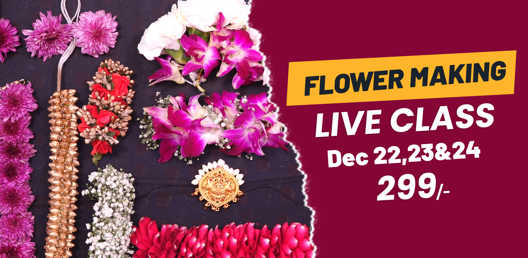 Online Flower Making Live Class