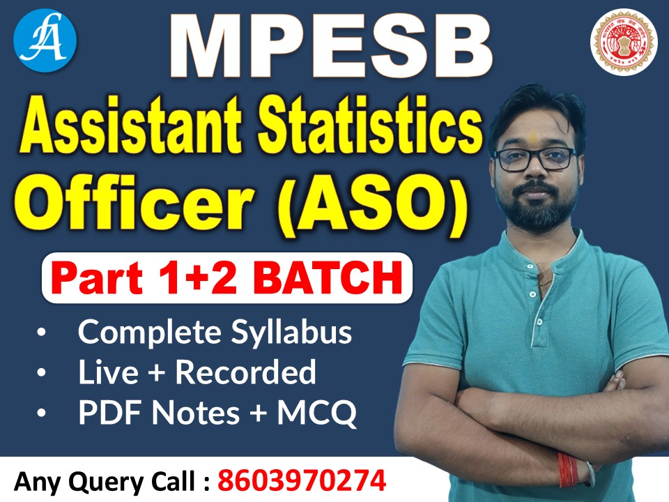 MPESB ASO 2025-26 Batch | MP Assistant Statistics Officer By Vikash Sir