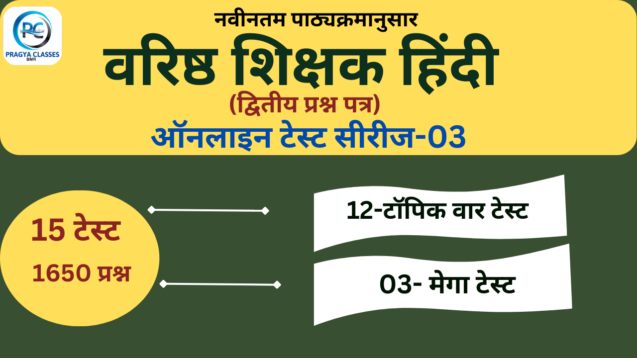 वरिष्ठ शिक्षक हिंदी टेस्ट सीरीज -03