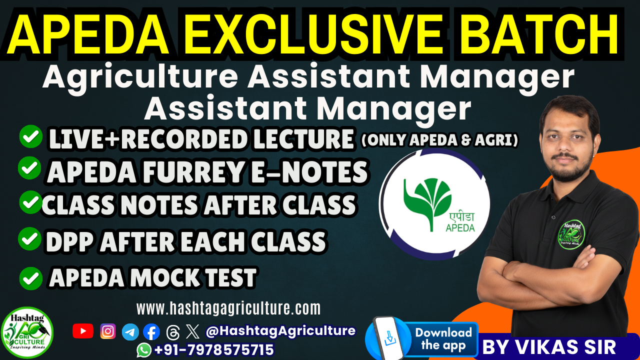 APEDA EXCLUSIVE BATCH (Assistant Manager / Agriculture Assistant Manager)