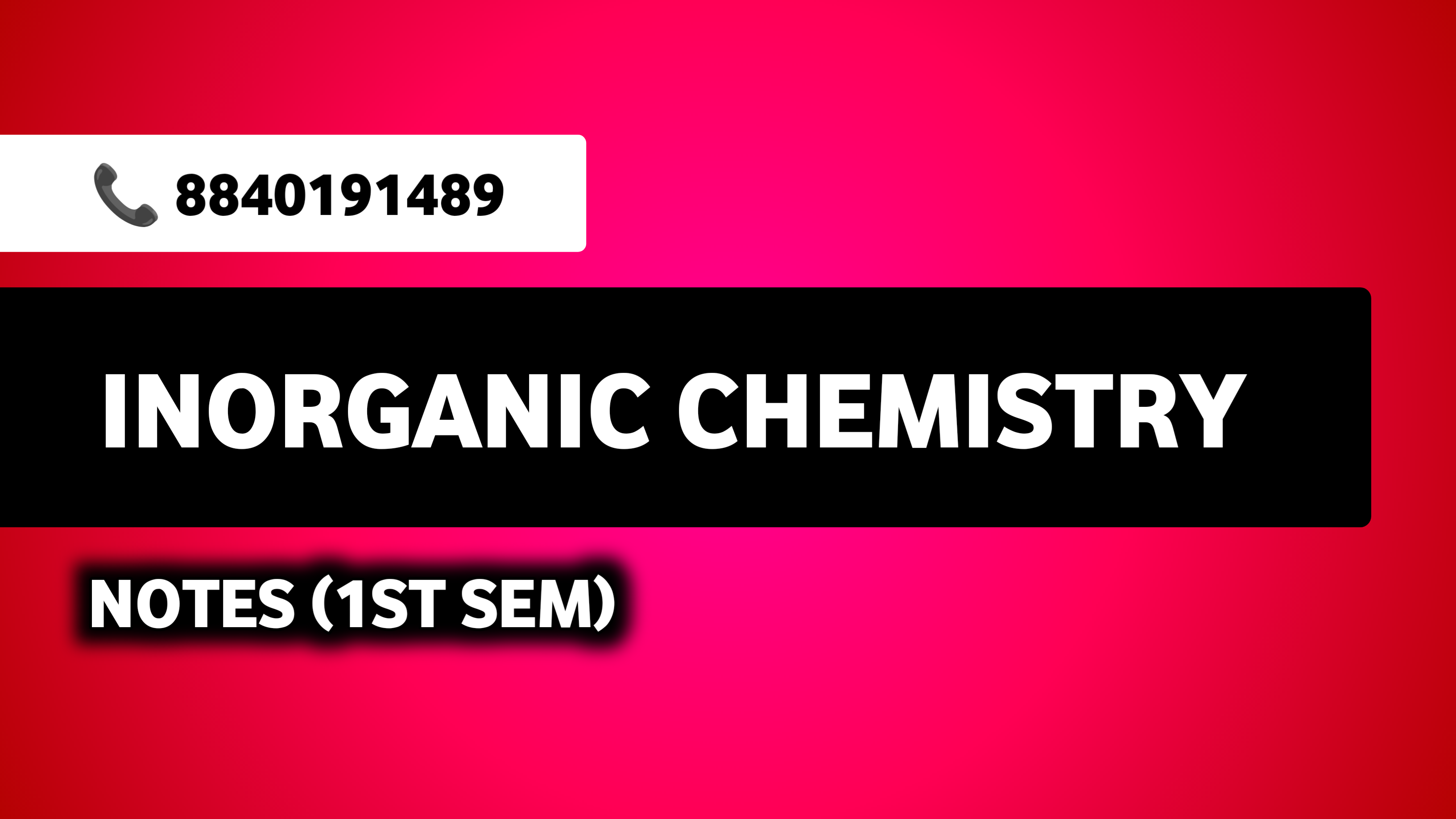 Pharmaceutical Inorganic Chemistry Notes 