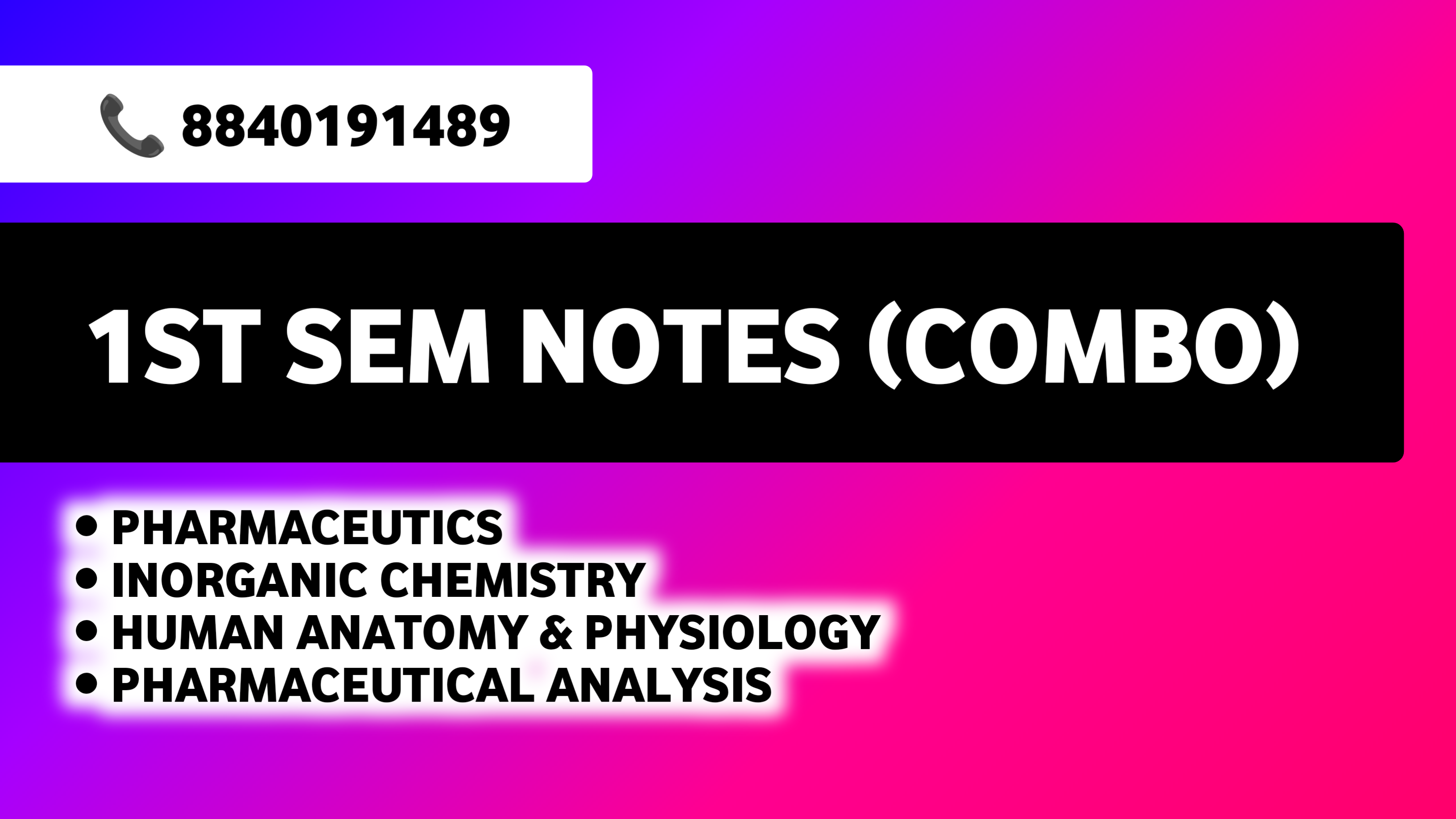 First Semester Notes (Combo)