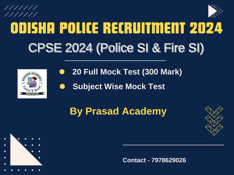 Odisha Police SI (2024) 30 Full Mock Post