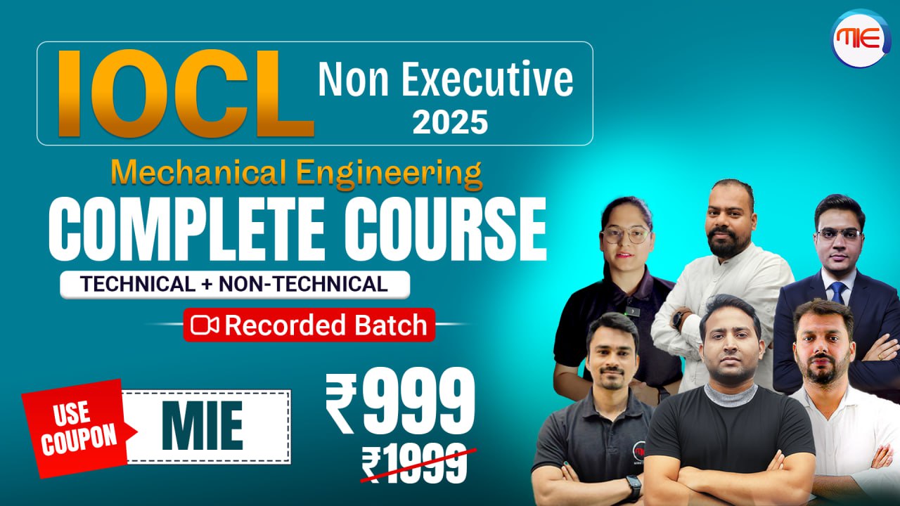 IOCL JE Assistant 2025 (Tech+Non-Tech)