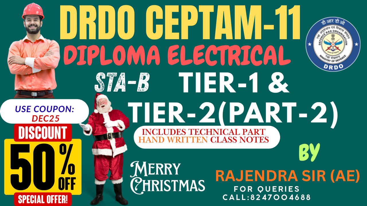 DRDO CEPTAM-11 STA-B (ELECTRICAL)TIER-1&TIER-2