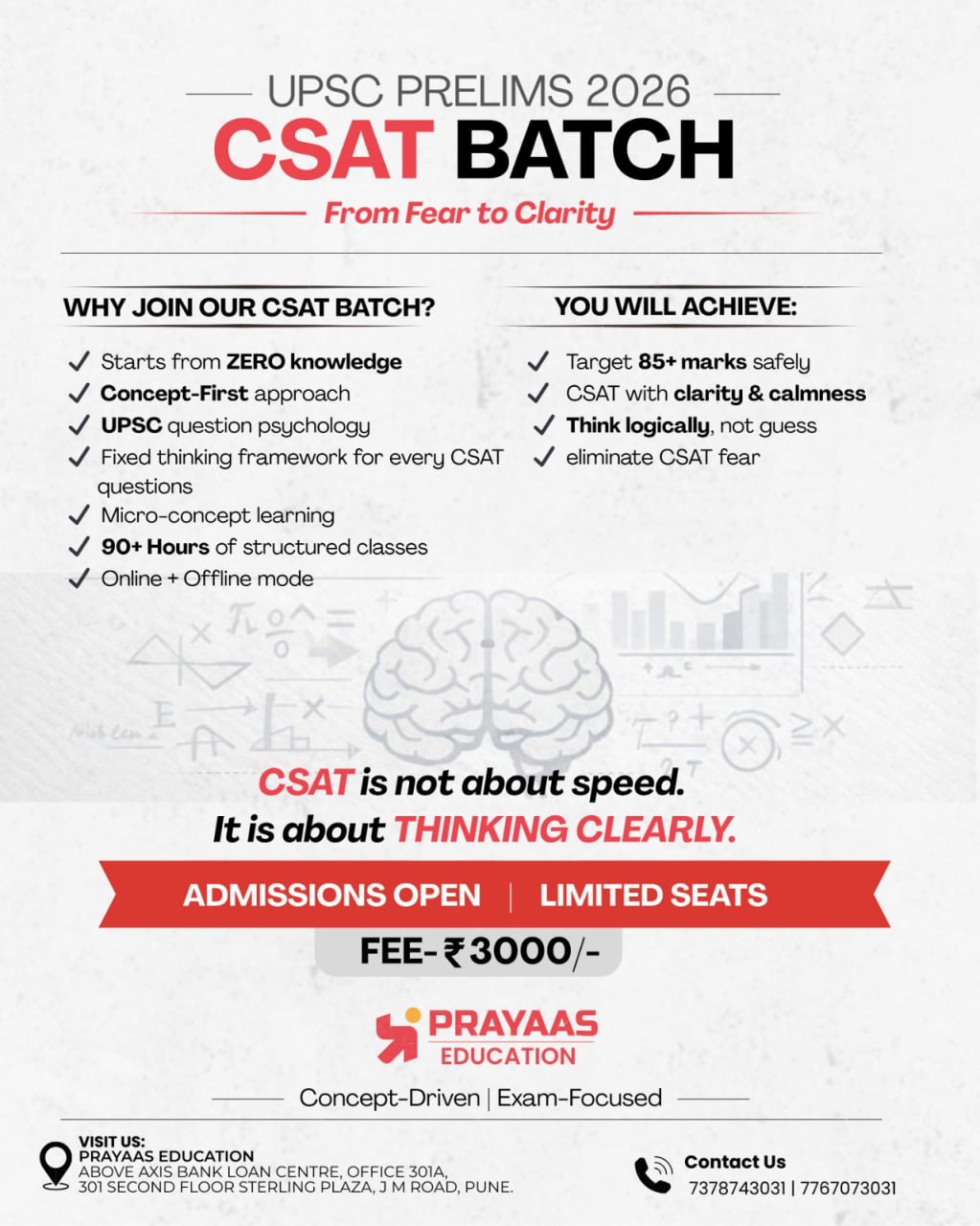 UPSC PRELIMS CSAT BATCH 2026