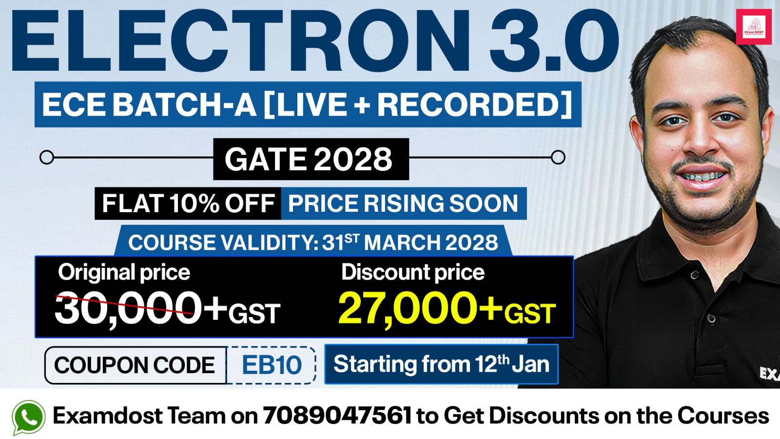 Electron 3.0 ECE Batch A for GATE 2028 - ( Live + Recorded )