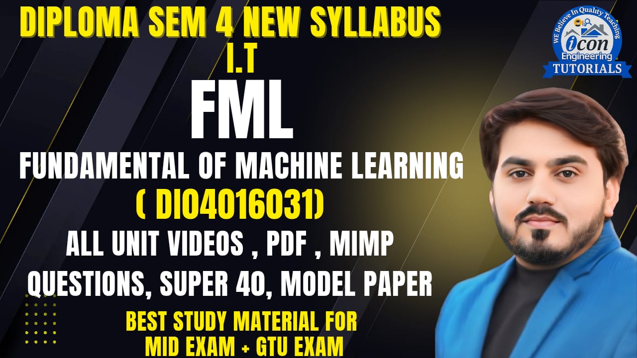FUNDAMENTALS OF MACHINE LEARNING (FML)  SEM 4 IT