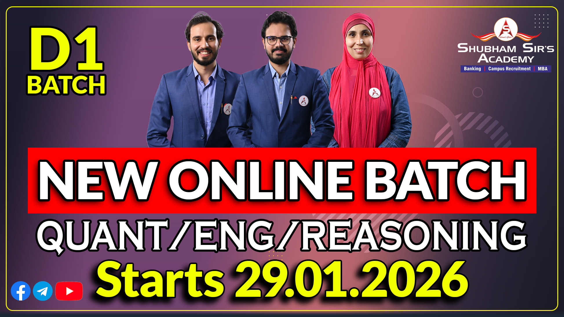 NEW D1 ONLINE BATCH (LIVE +RECORDED)
