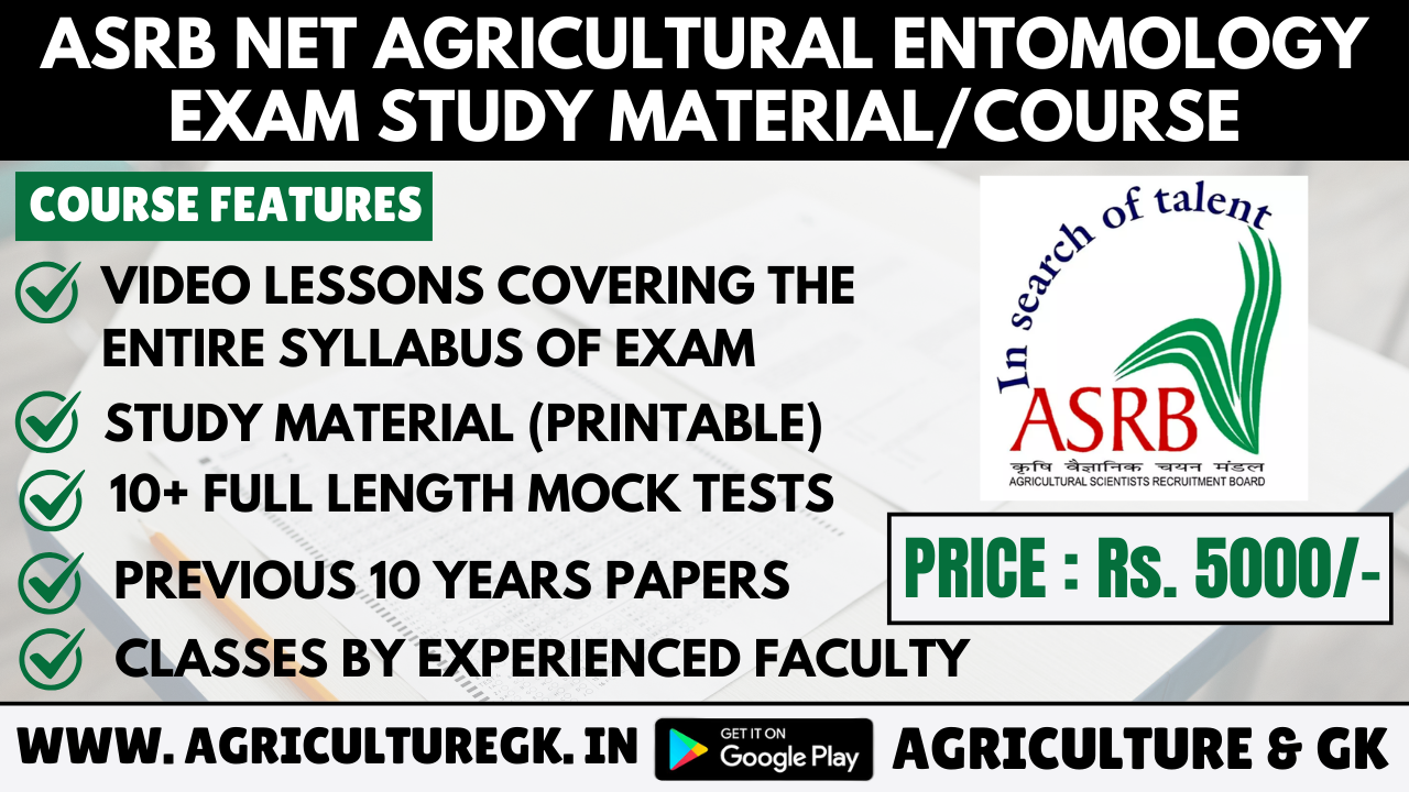 ASRB NET Agricultural Entomology Complete Course