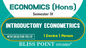 B.A. Economics (Hons.) Sem- IV Introductory Econometrics - 2026