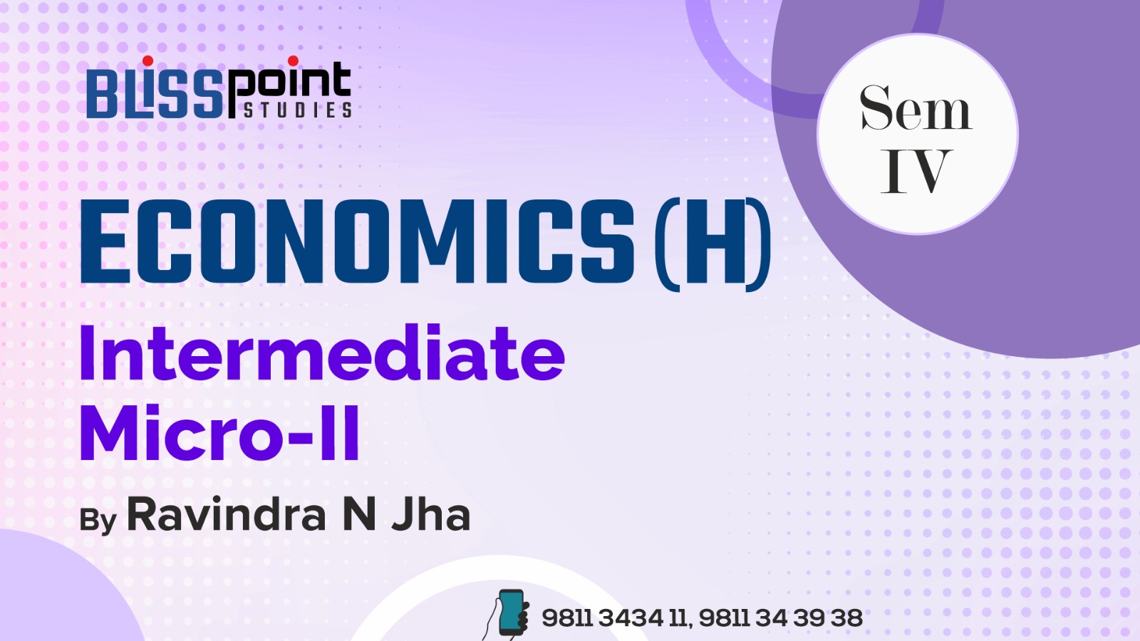 BA Economics (Hons) Sem IV Intermediate Microeconomics II - 2026