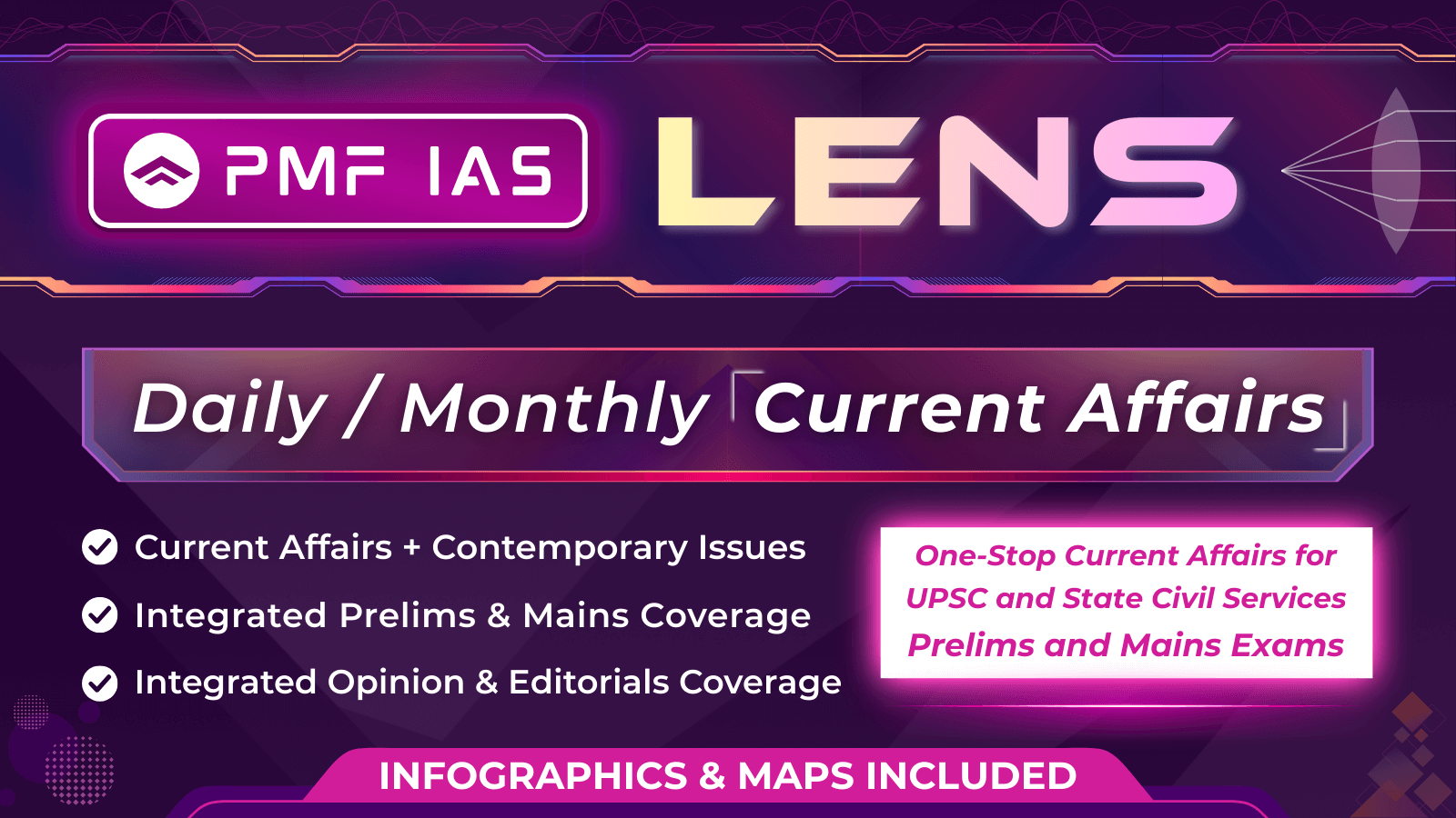 LENS Daily/Monthly Current Affairs PDF Magazines for UPSC 2026 (Prelims & Mains)