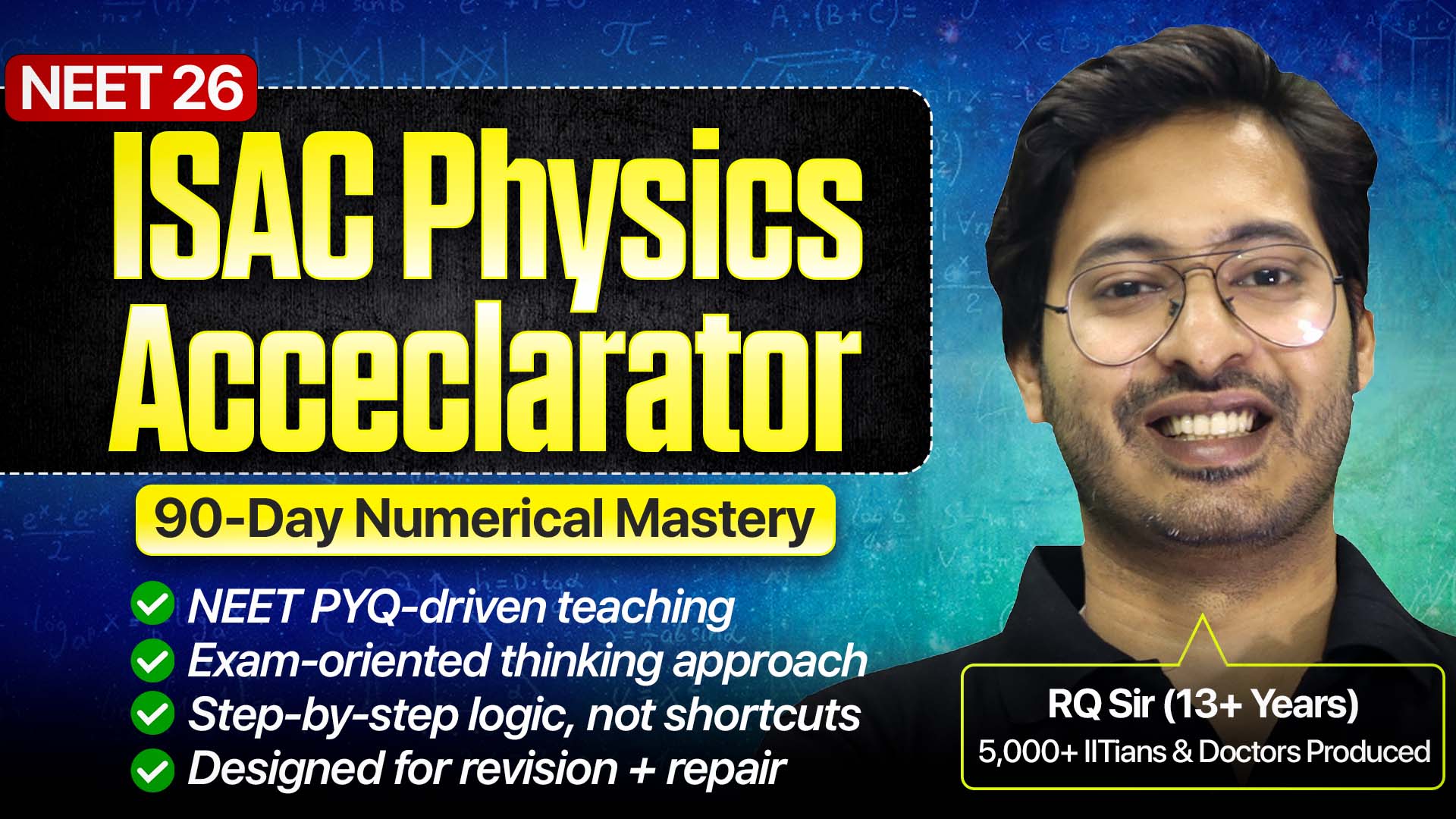 ISAC Physics Acceclarator – 90-Day Numerical Mastery  (Physics Only)