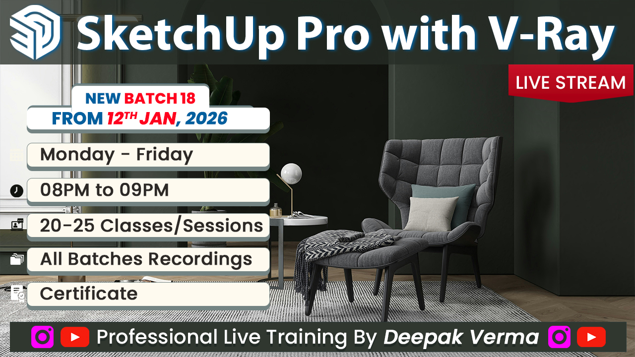 Sketchup Pro with V-Ray LIVE Training for Professionals 