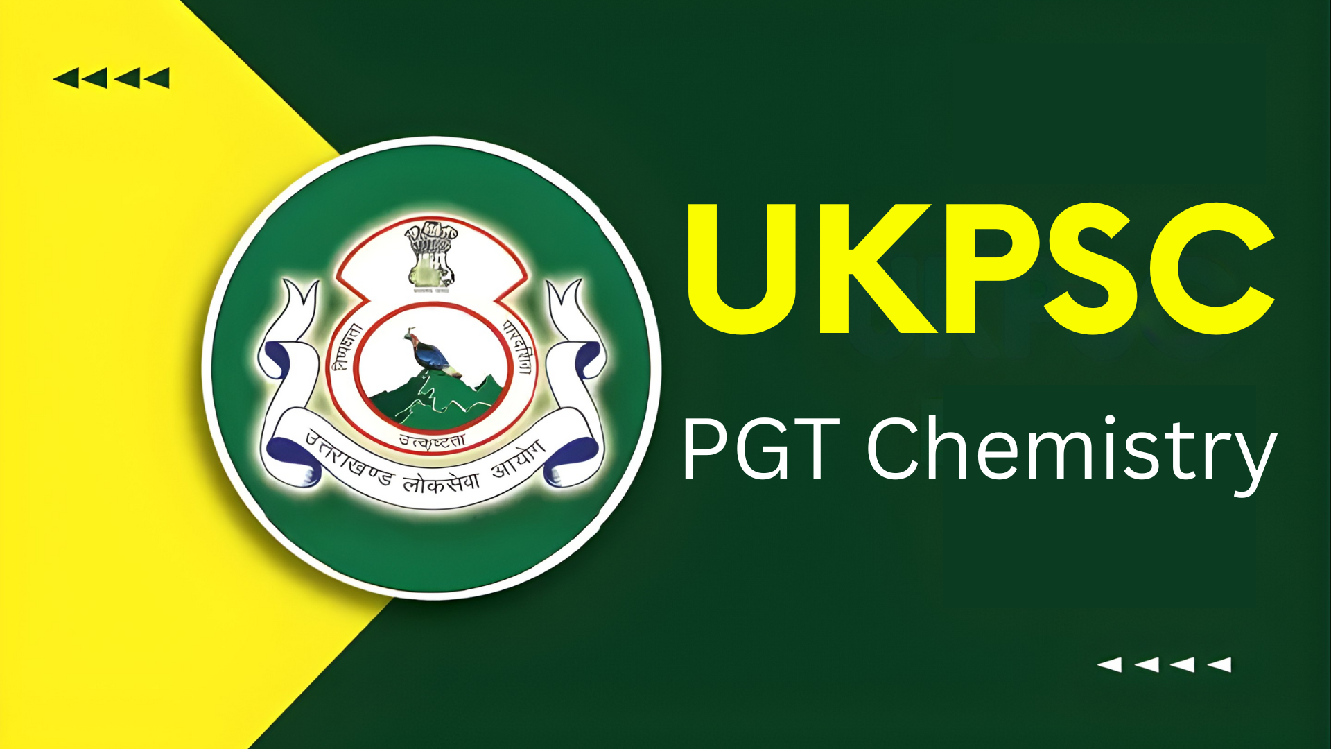 UKPSC PGT Chemistry