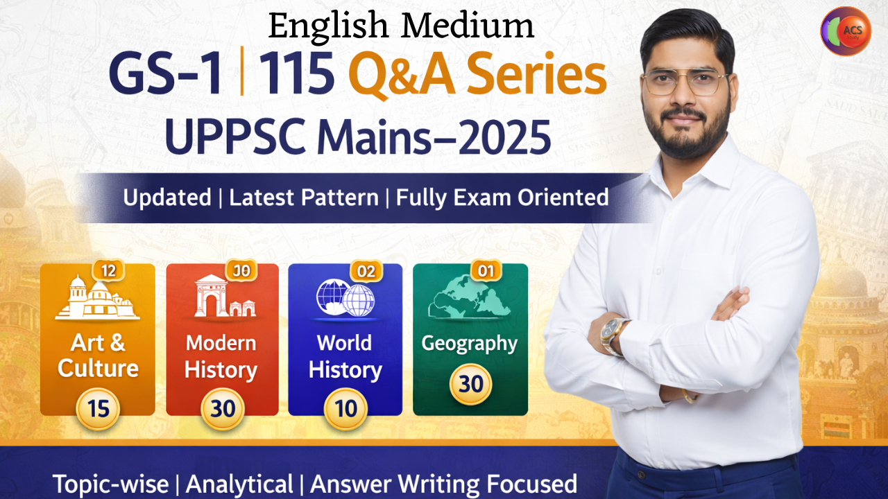 GS–1 | 115 Q & A Series | UPPSC Mains–2025