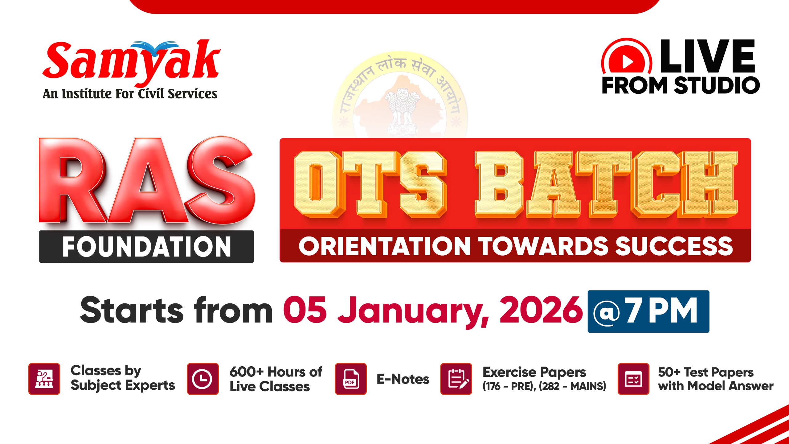 RAS FOUNDATION – OTS (Orientation Towards Success) Batch Jan 2026