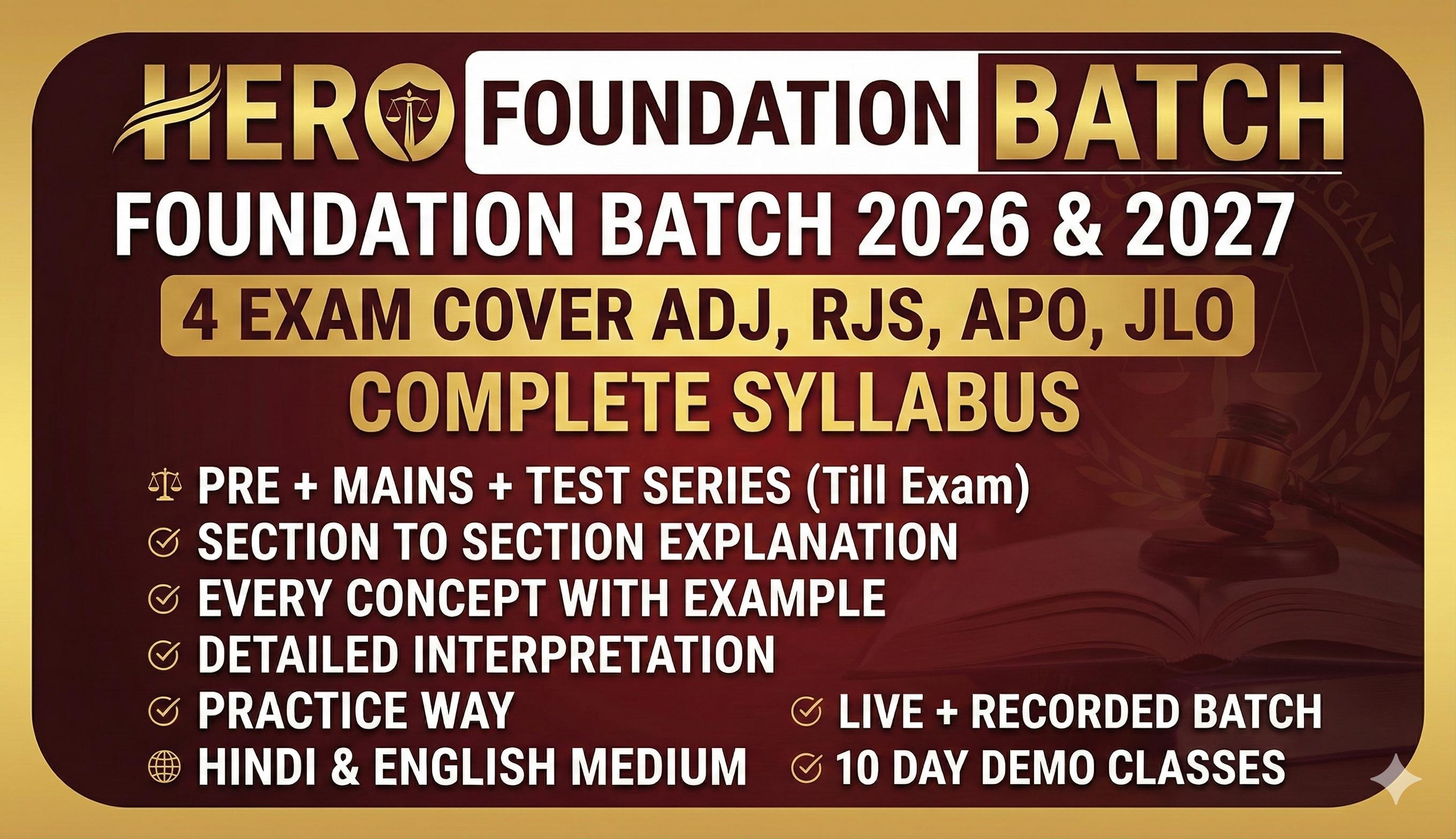 HERO FOUNDATION BATCH 