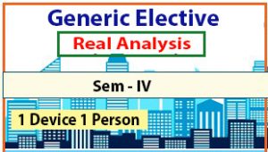 Generic Elective Real Analysis (Sem IV) 2026