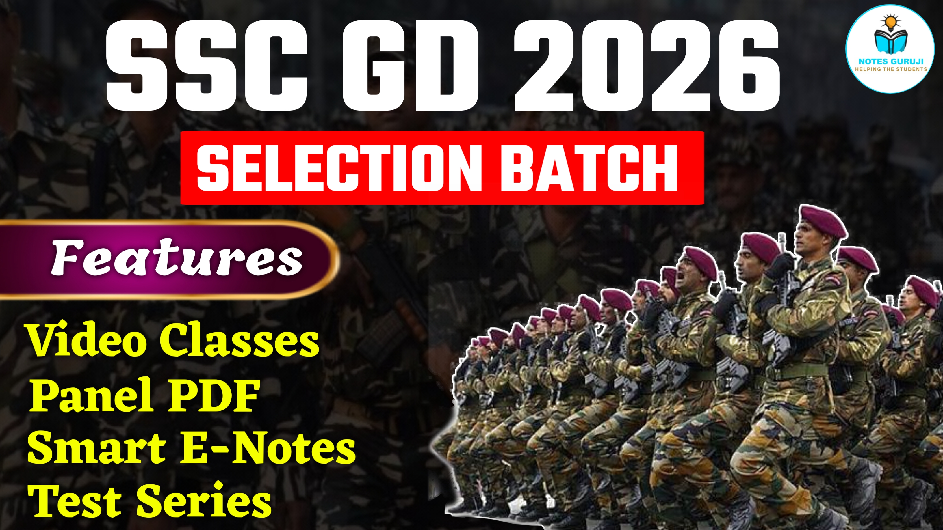 SSC GD 2026 Selection Batch 