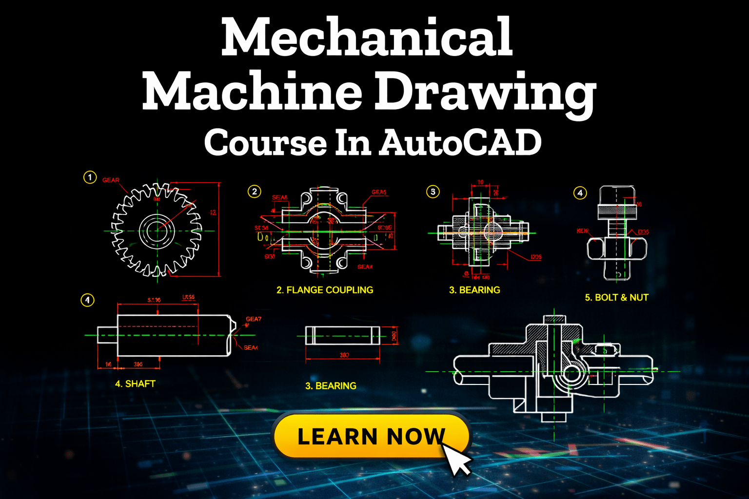 AutoCAD Machine Drawing Complete Course