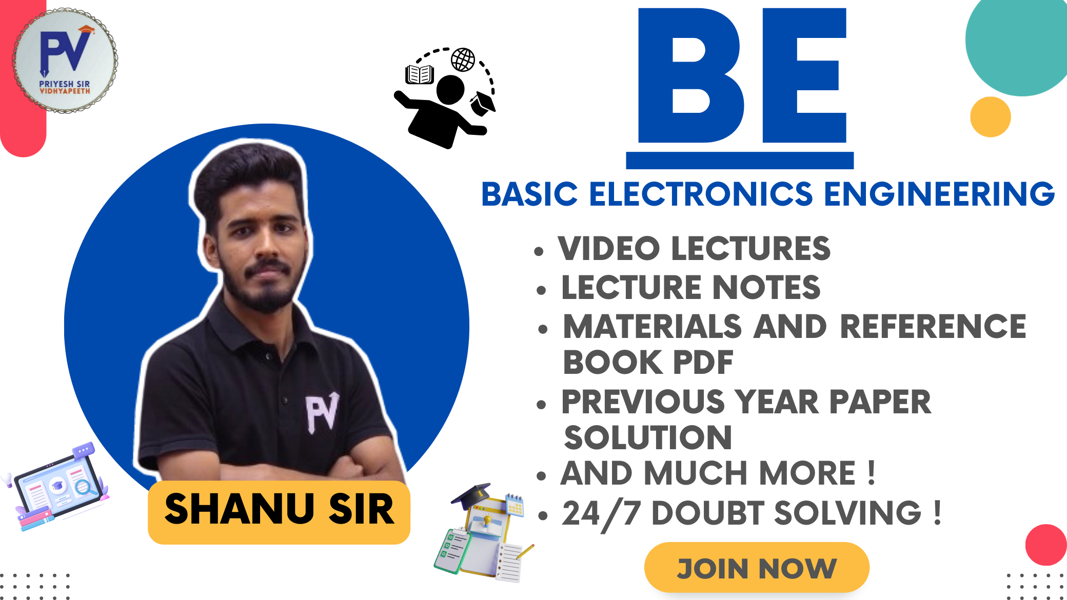 BEE [BASIC ELECTRONICS ENGINEERING] VIDEO COURSE WITH MATERIAL - 1ST YEAR DEGREE