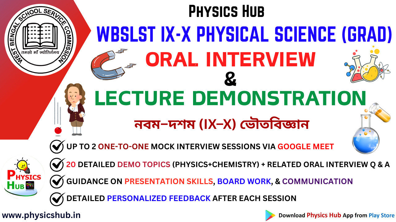 WBSLST IX-X Physical Science (Grad) – Oral Interview & Lecture Demonstration Preparation Program