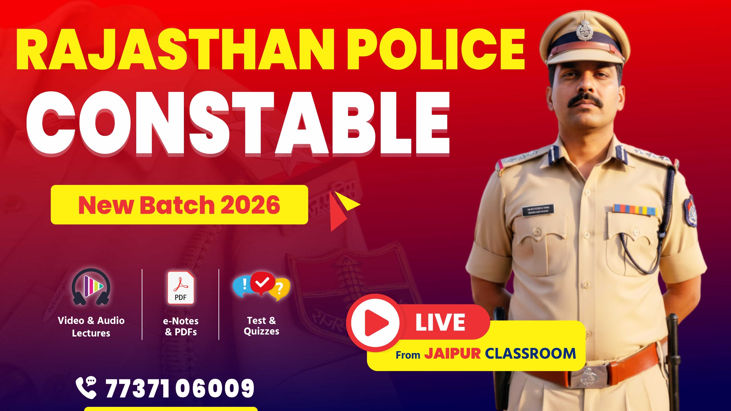 Rajasthan Police Constable New Batch 2026 (Live Batch From Class Room Jaipur)