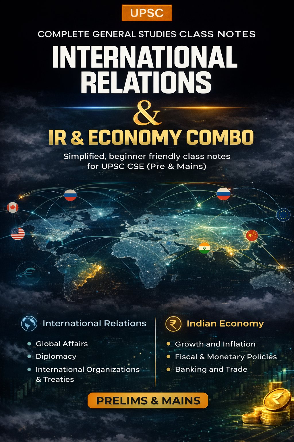 IR & Economy Combo for UPSC CSE(Pre & Mains)
