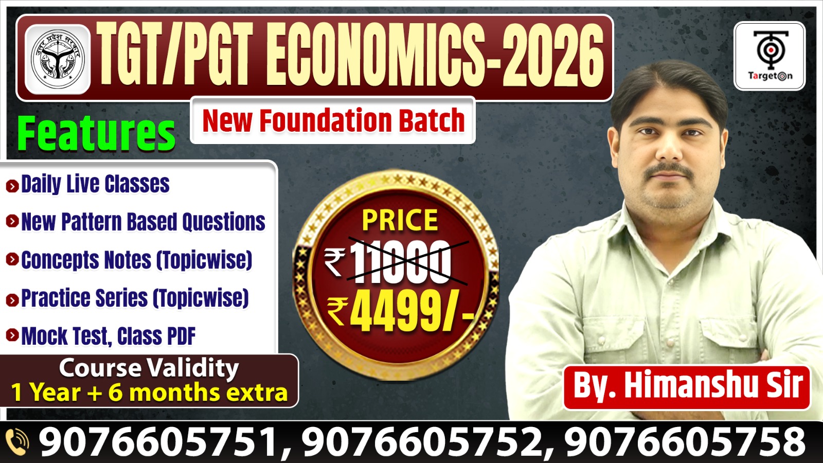 TGT/PGT Economics 2026 - New Foundation Batch