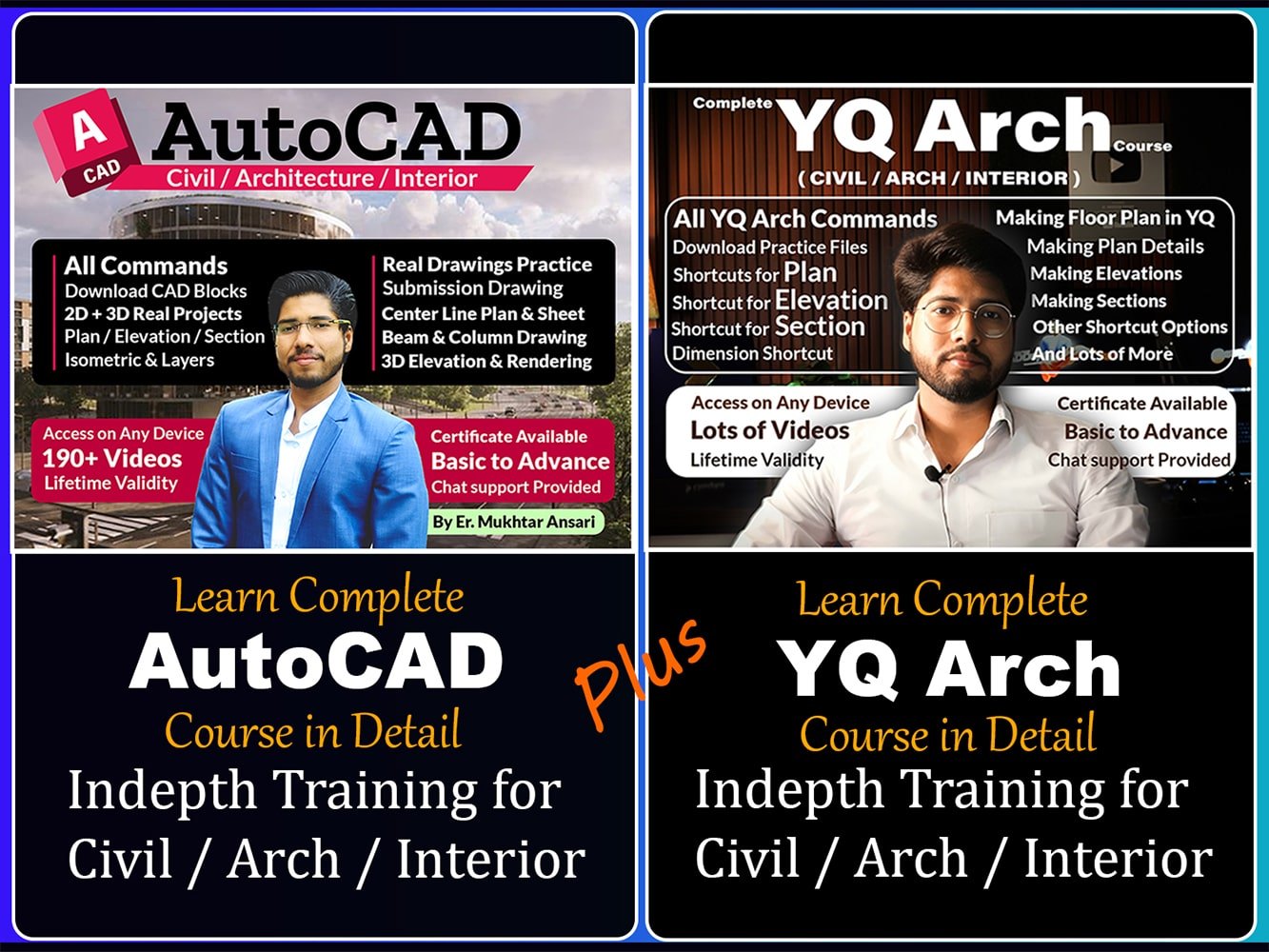 Complete AutoCAD + YQ Arch COMBO Course