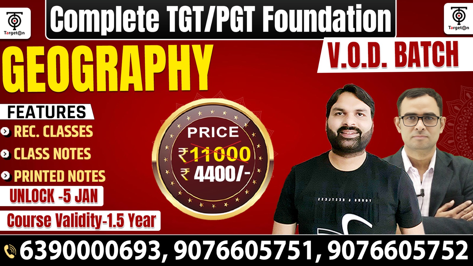 Complete TGT/PGT Geography Foundation Batch