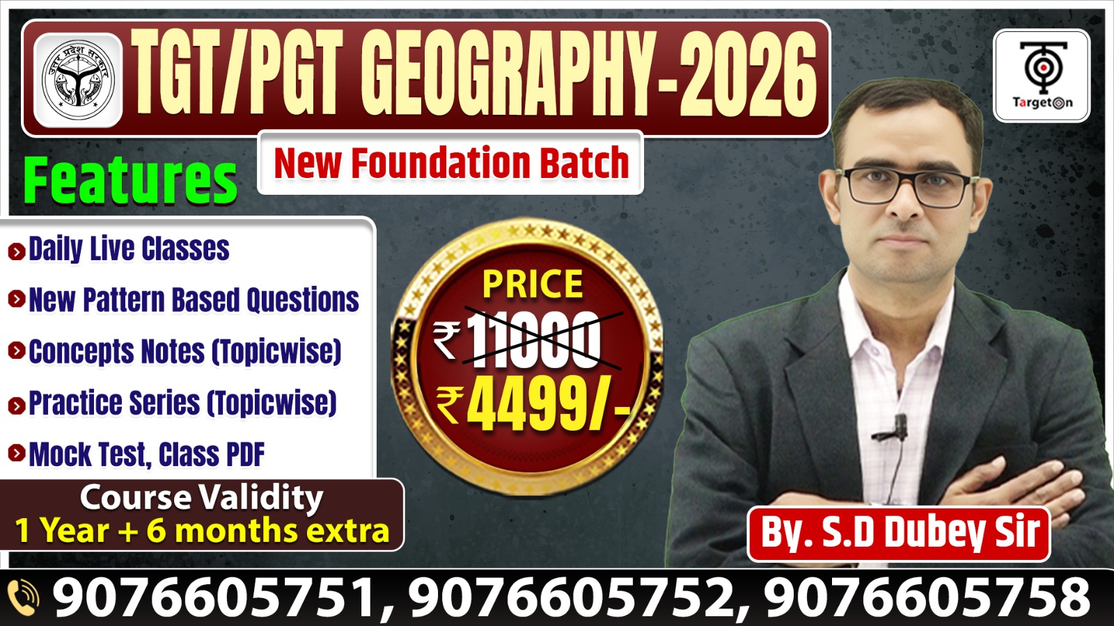 TGT/PGT Geography 2026 - New Foundation Batch