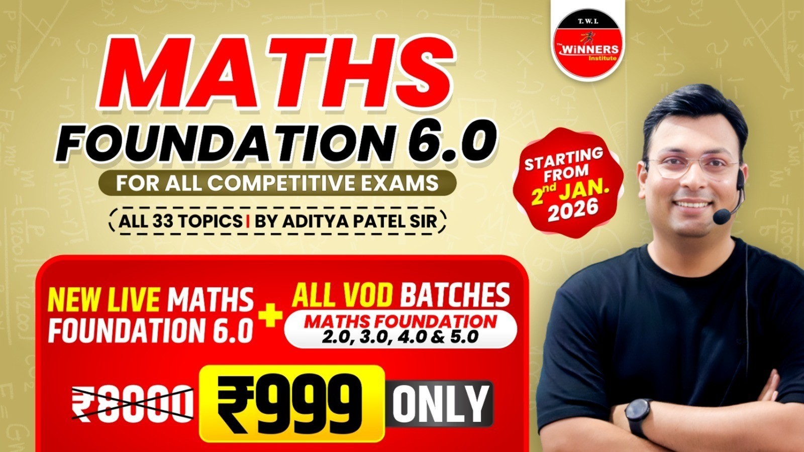 Maths Foundation 6.0 VOD+LIVE Online Course (MFVL0126)