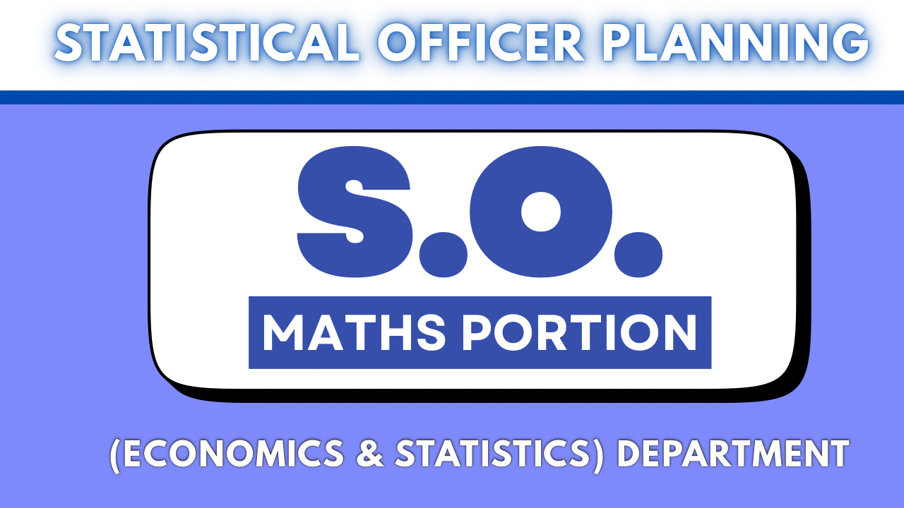 RPSC S.O.(Statistical Officer Planning Department)